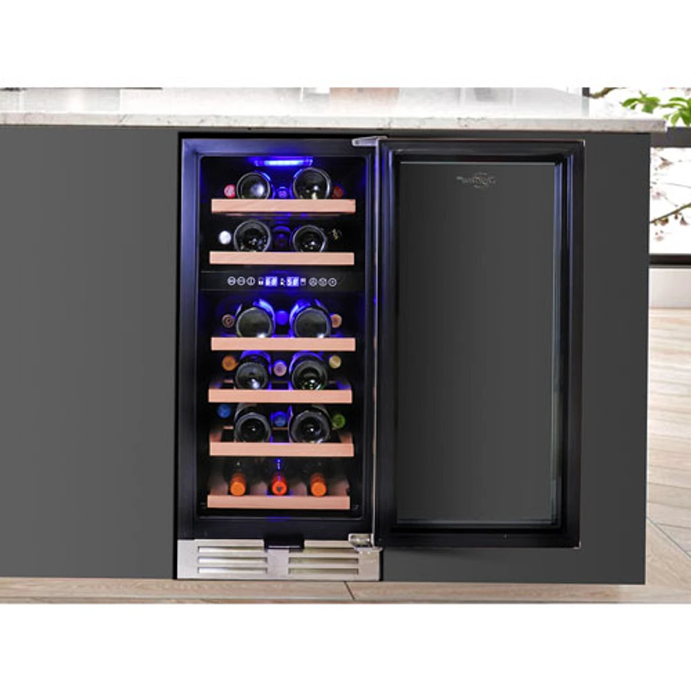 Koolatron 28-Bottle Dual Zone 15" Under Counter Wine Cooler with Lock