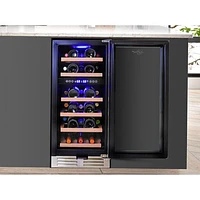 Koolatron 28-Bottle Dual Zone 15" Under Counter Wine Cooler with Lock