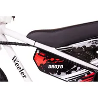 Droyd Weeler Electric Kids Mini Bike (200W Motor / 16km/h Top Speed) - Ages 6-10 - White