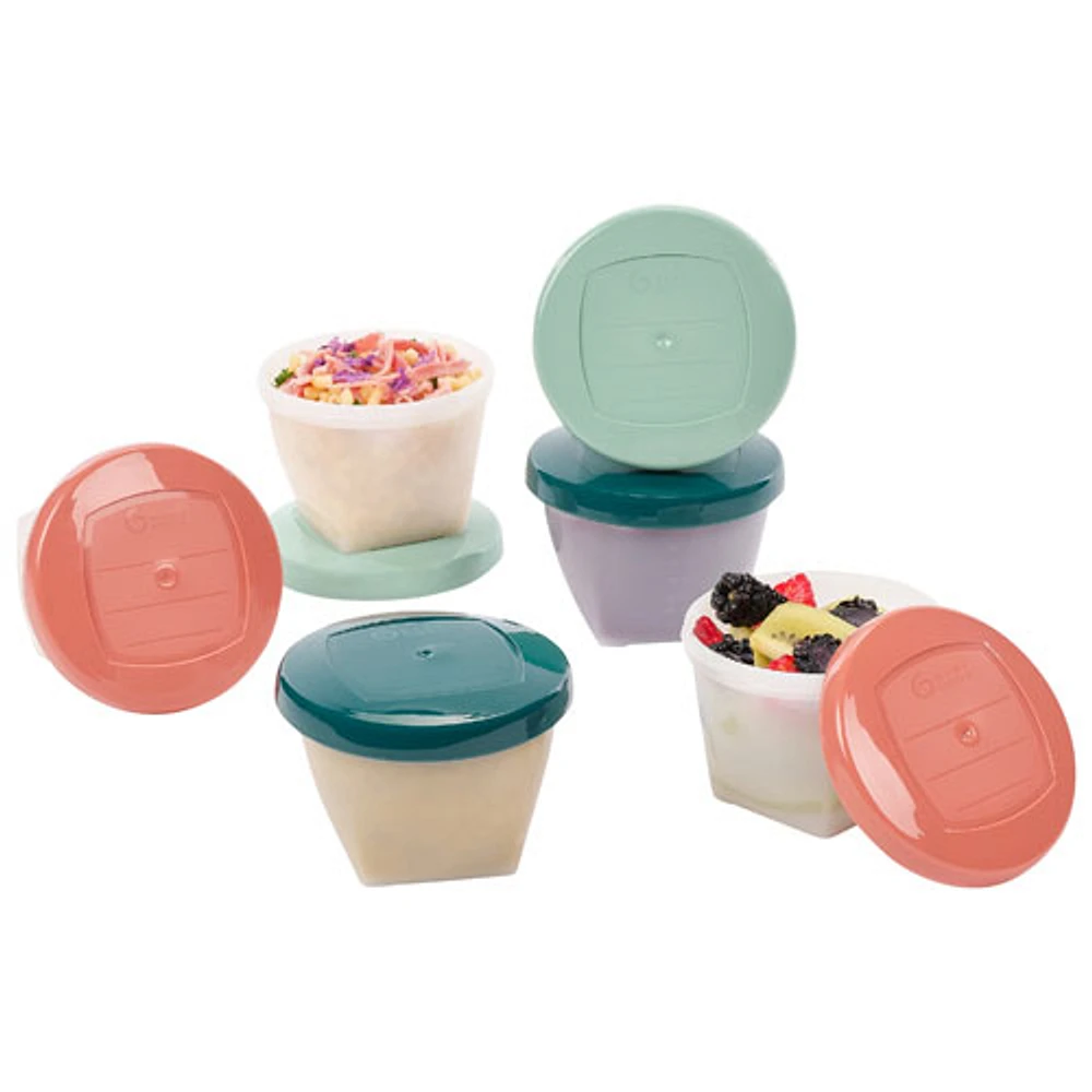 Bols de conservation biosourcés de 6 oz Babybowls de Babymoov - Ensemble de 6