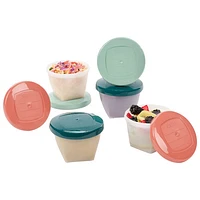 Bols de conservation biosourcés de 6 oz Babybowls de Babymoov - Ensemble de 6