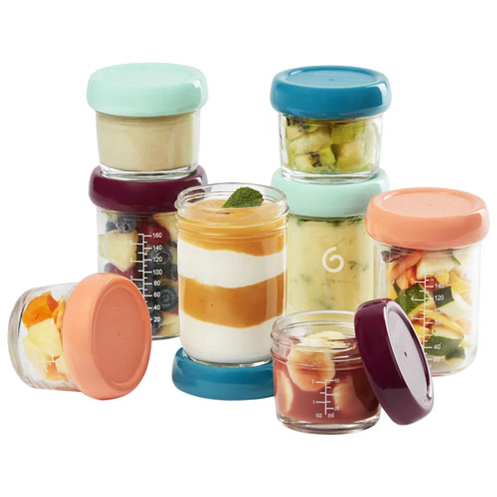 OXO Tot 4 oz. Glass Baby Food Storage Blocks with Silicone Sleeves