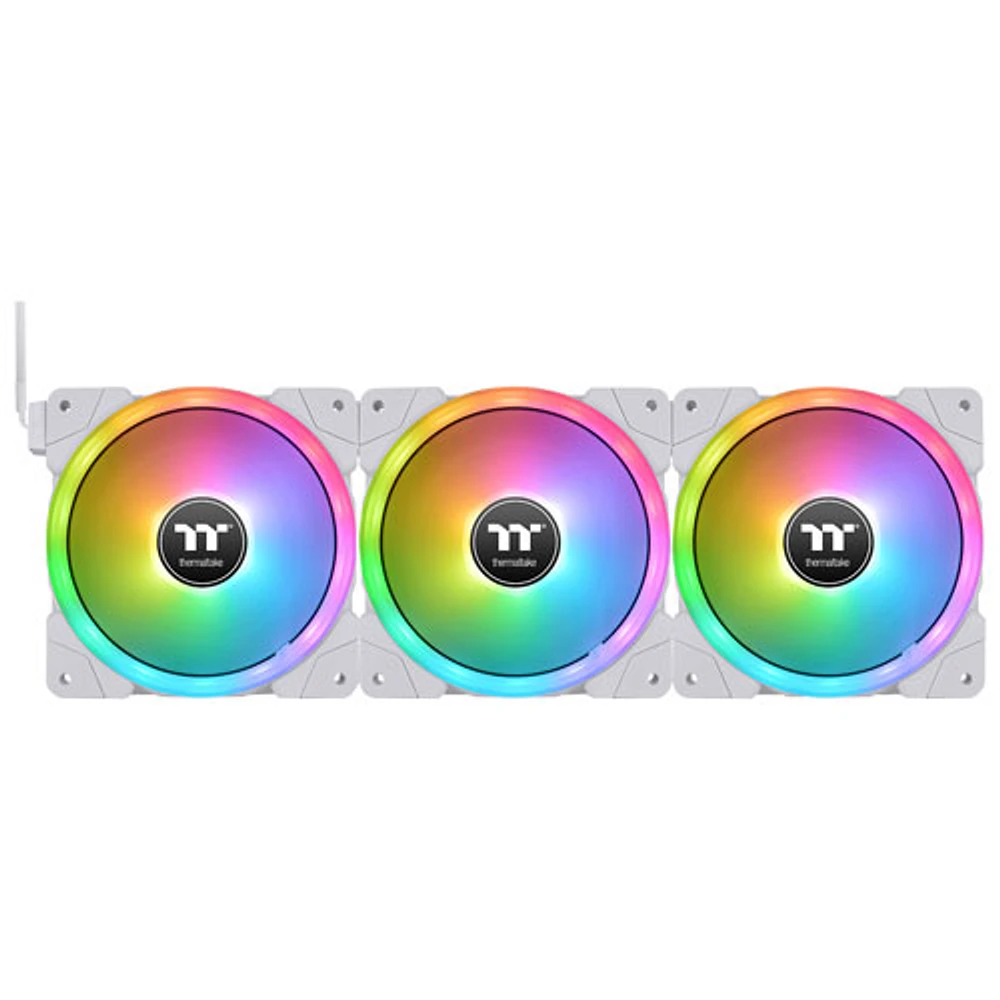 Ventilateur RVB de 120 mm Swafan EX12 de Thermaltake pour boîtier d'ordinateur - Blanc