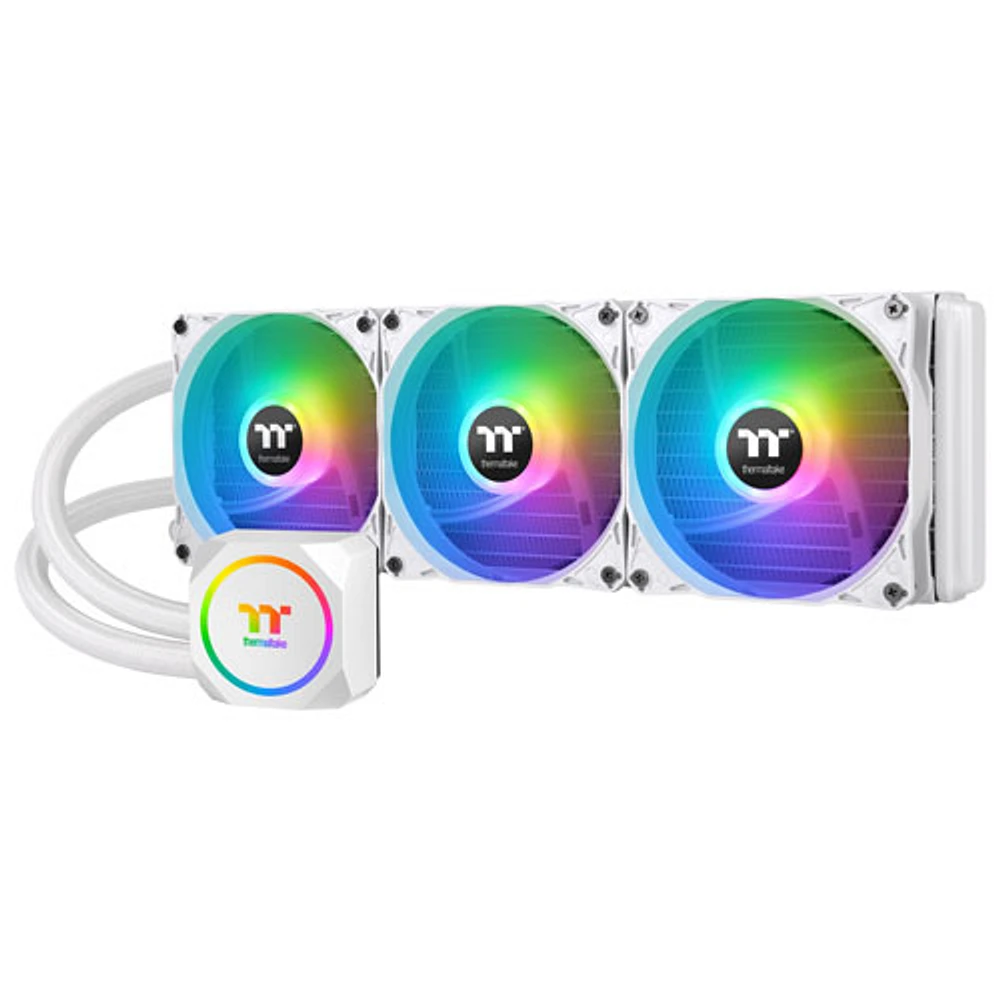 Refroidisseur liquide ARVB de 120 mm TH360 de Thermaltake pour unité centrale - Blanc