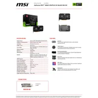 MSI GeForce RTX 4060 VENTUS 2X 8GB GDDR6 Video Card