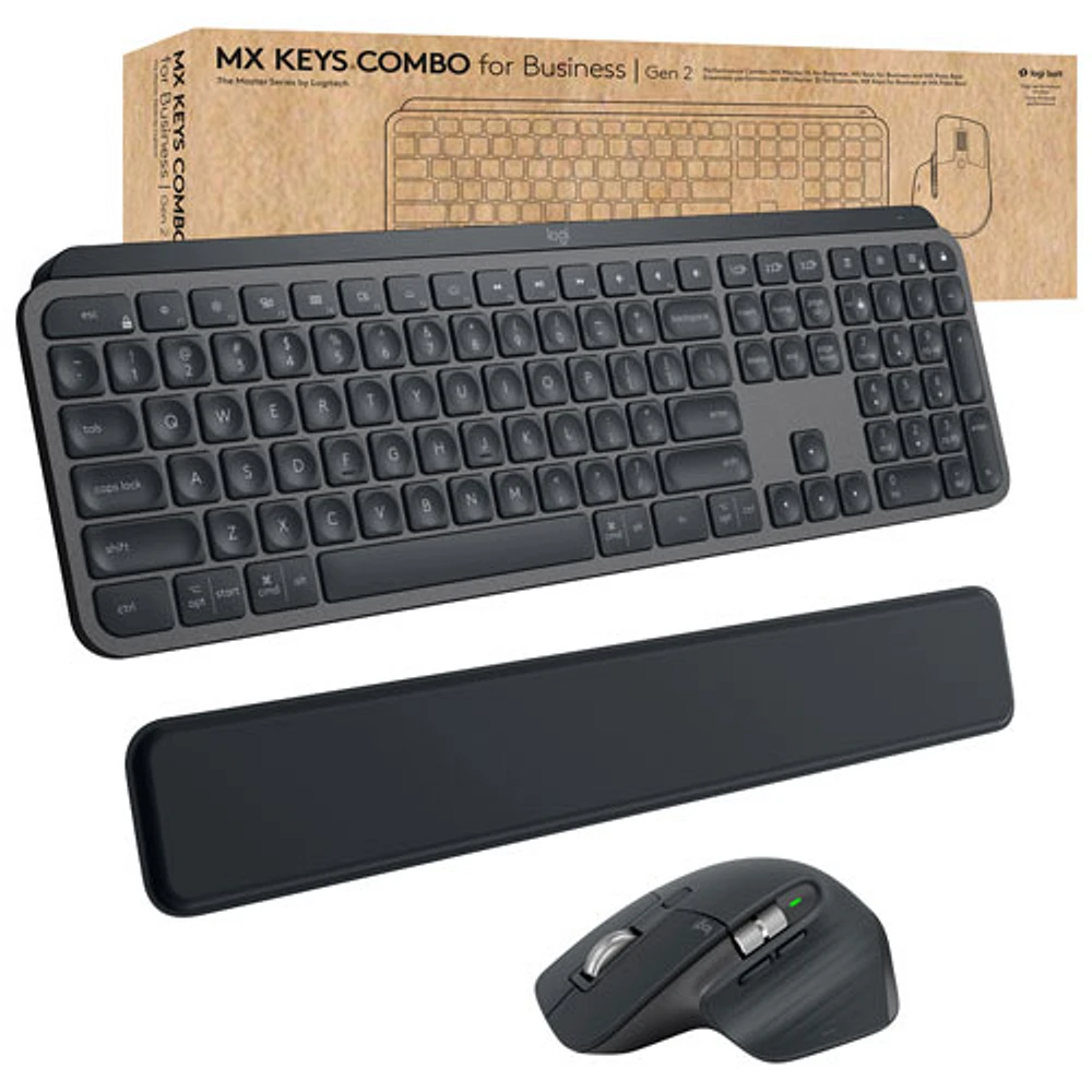 Ensemble clavier et souris Bluetooth MX Keys de Logitech - Graphite