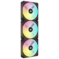 Trousse de démarrage à trois ventilateurs MID de 120 mm RVB iCUE Link QX120 de Corsair - Noir
