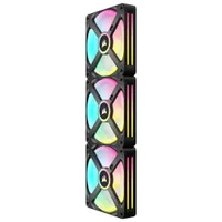 Trousse de démarrage à trois ventilateurs MID de 120 mm RVB iCUE Link QX120 de Corsair - Noir