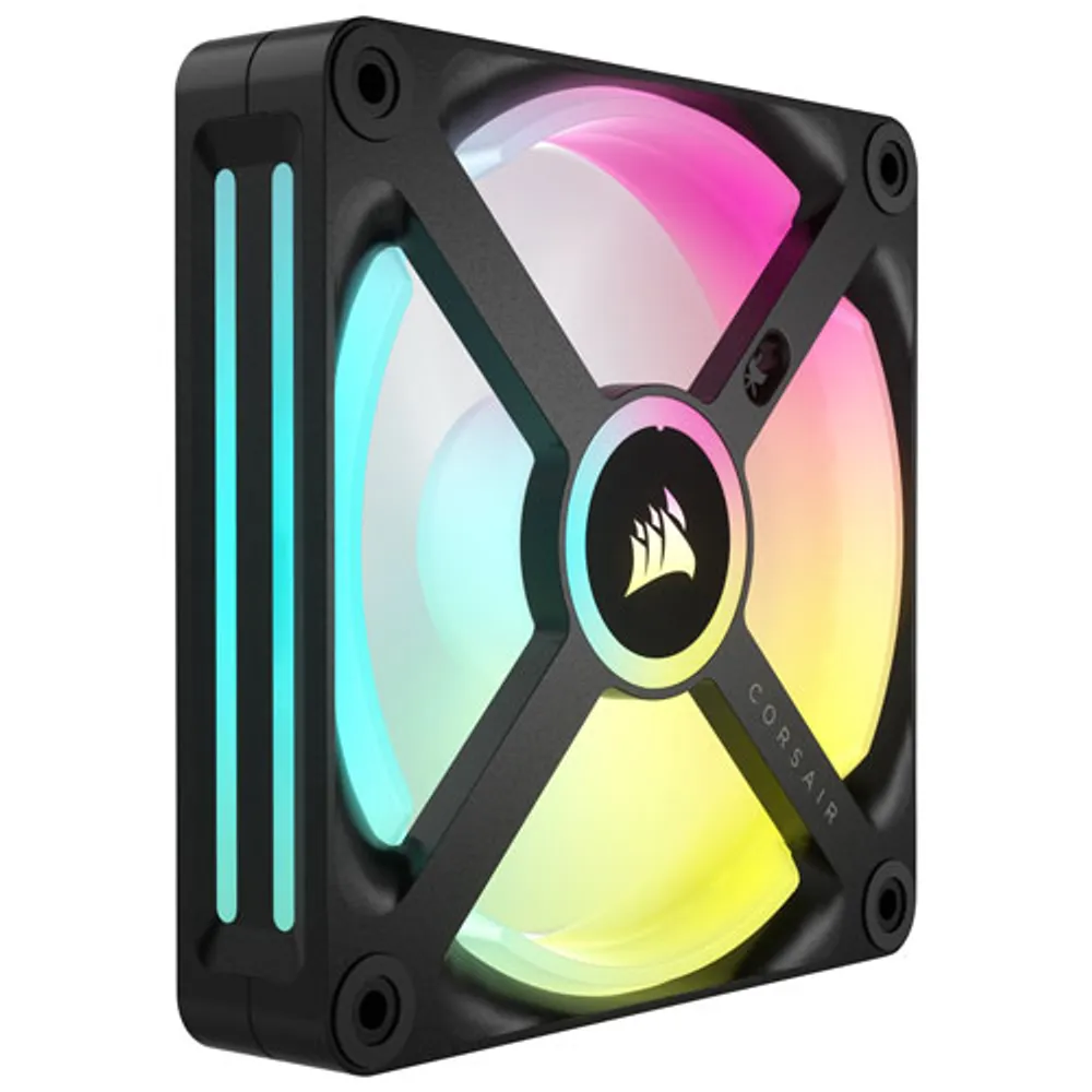 Trousse de démarrage à trois ventilateurs MID de 120 mm RVB iCUE Link QX120 de Corsair - Noir