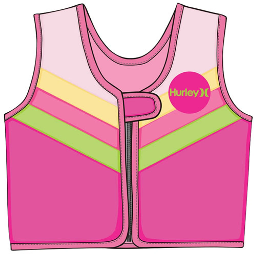 Gilet de natation en néoprène avec fermeture à glissière de Hurley - Rose