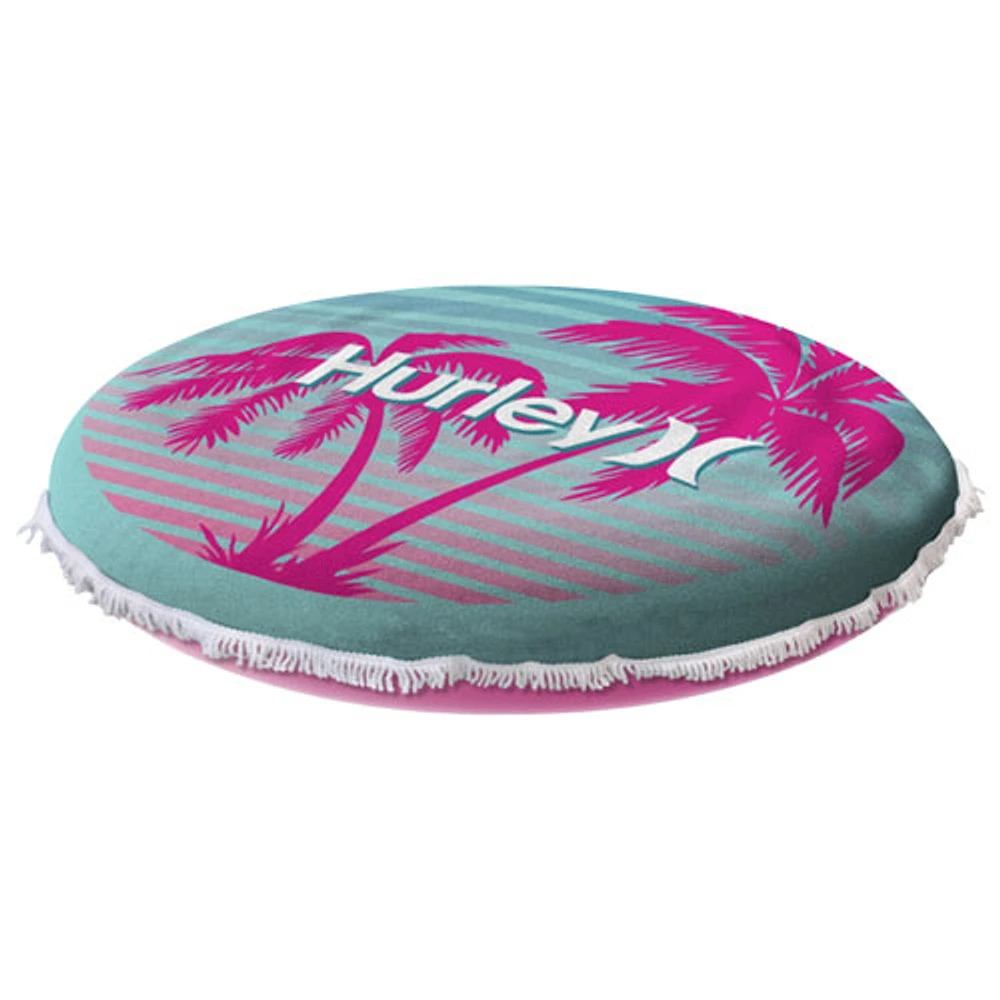 Flotteur de piscine gonflable Towel Top Island de Hurley (1531007A) - Rose