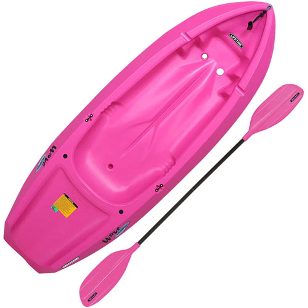 Kayak de 6 pi pour jeunes Wave avec pagaie de Lifetime - Rose