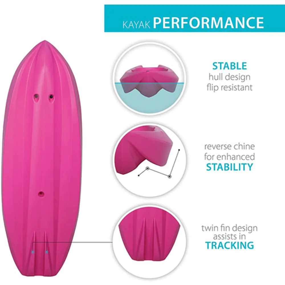Lifetime Wave 6 ft. Youth Kayak with Paddle - Pink