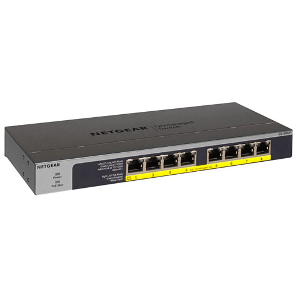 Commutateur réseau Gigabit à 8 ports de Netgear (GS108LP)