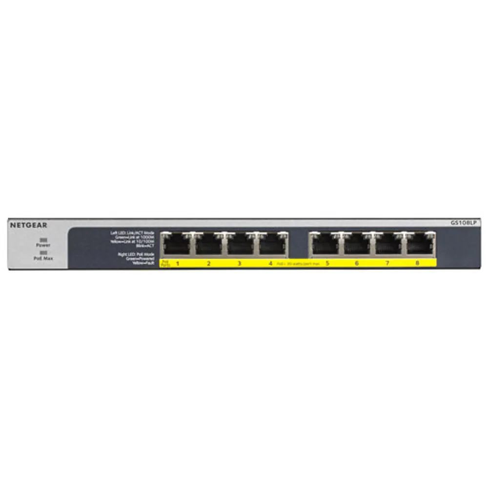 Netgear 8-Port Gigabit Network Switch (GS108LP)