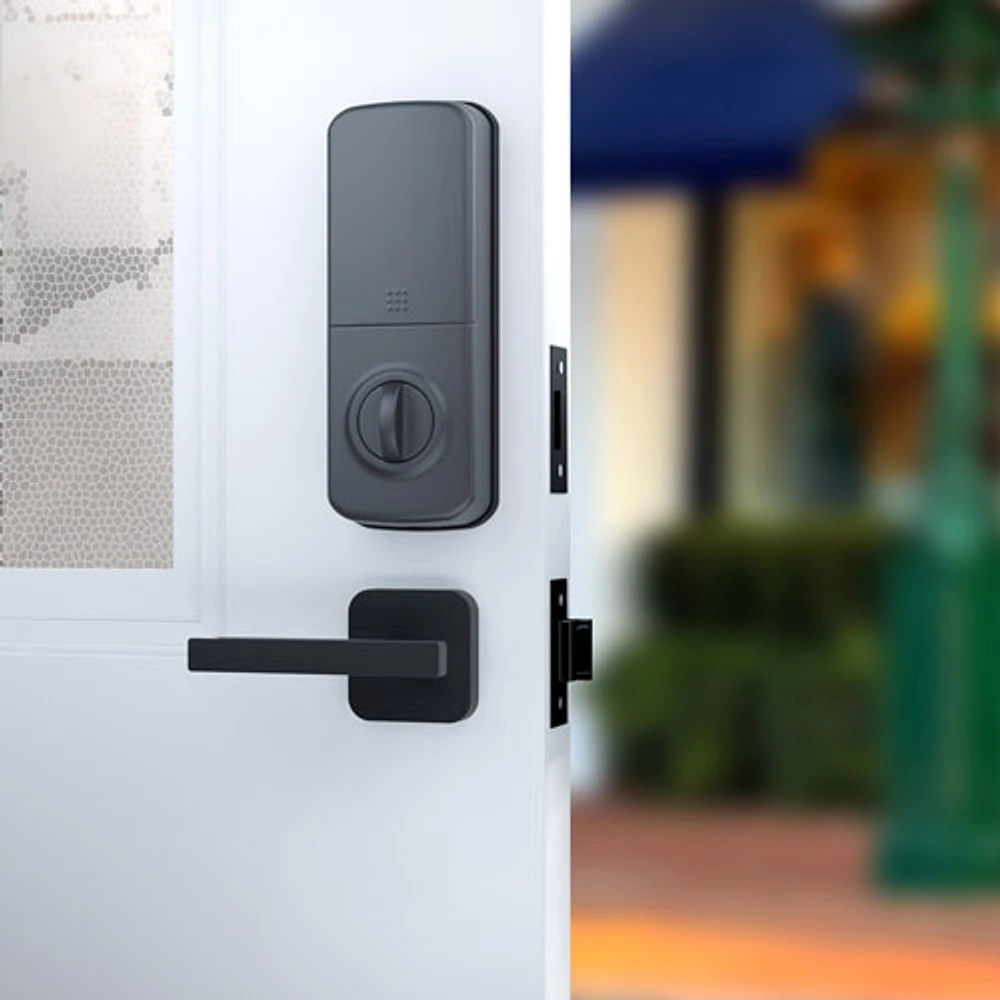 Alfred DB1S Bluetooth Smart Deadbolt Lock with Key - Black