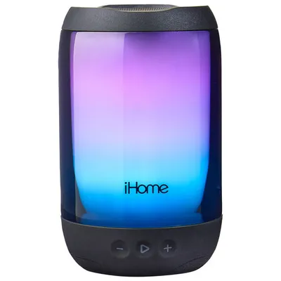 iHome Playglow+ Rechargeable Waterproof Bluetooth Speaker with Mega Battery - Black