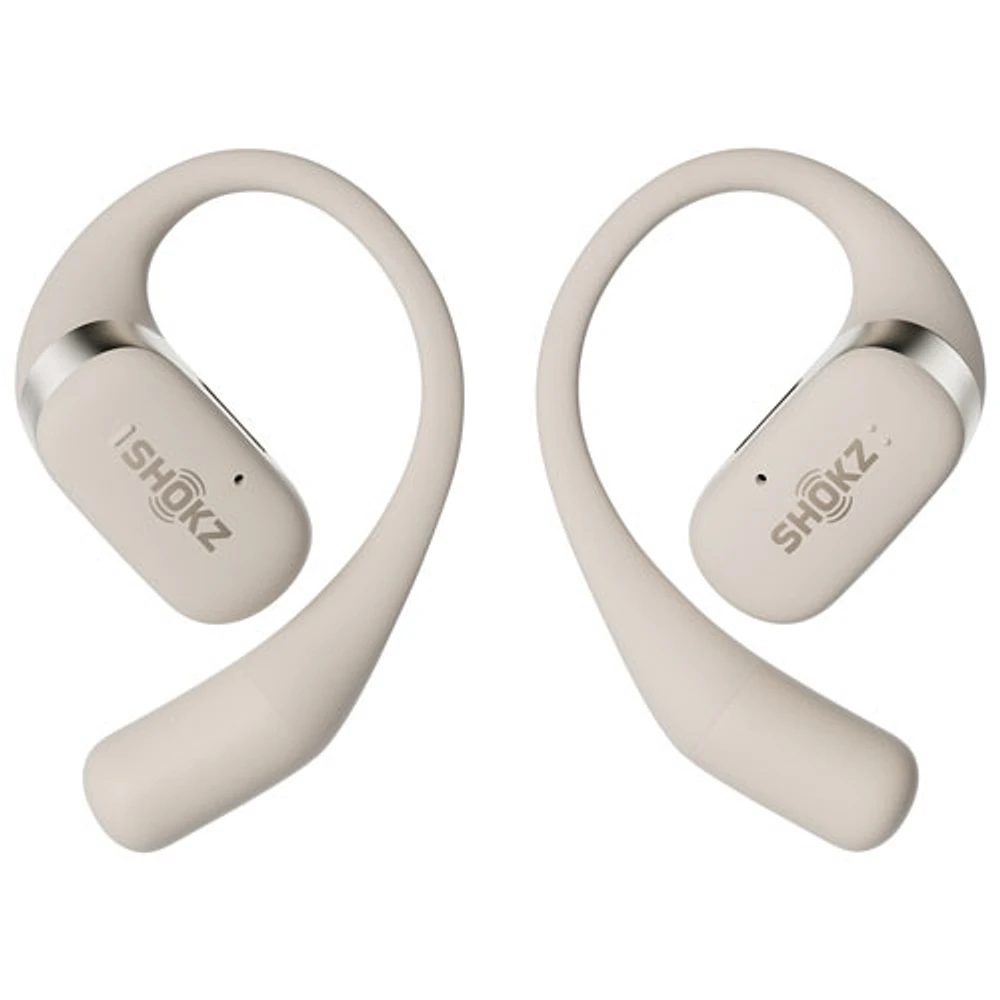 Écouteurs ouverts 100 % sans fil OpenFit de Shokz - Beige