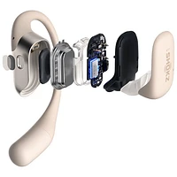 Écouteurs ouverts 100 % sans fil OpenFit de Shokz - Beige