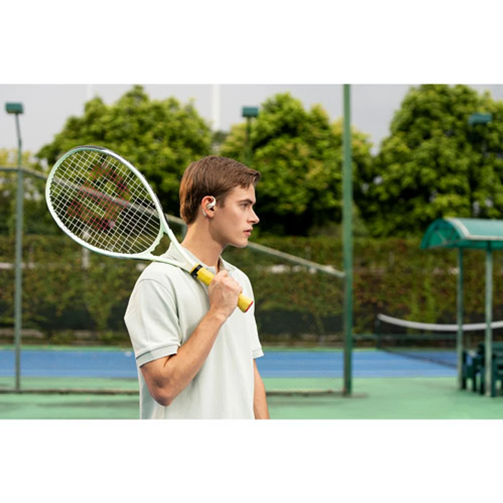 Écouteurs ouverts 100 % sans fil OpenFit de Shokz - Beige