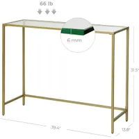 Boutique Home LGT26G Contemporary Console Table - Gold