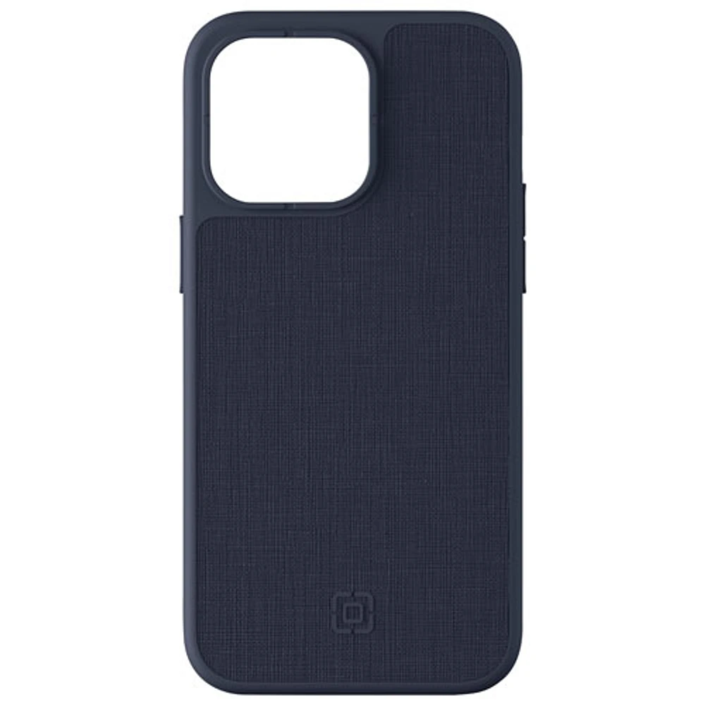 Incipio Cru Leather Fitted Hard Shell Case with MagSafe for iPhone 15 Pro Max - Navy - Only at Best Buy