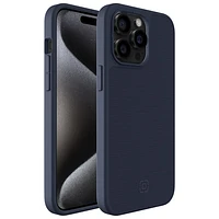 Incipio Cru Leather Fitted Hard Shell Case with MagSafe for iPhone 15 Pro Max - Navy - Only at Best Buy