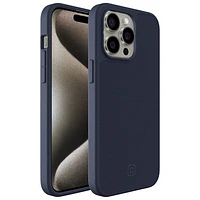 Incipio Cru Leather Fitted Hard Shell Case with MagSafe for iPhone 15 Pro Max - Navy - Only at Best Buy