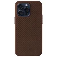 Incipio Cru Leather Fitted Hard Shell Case with MagSafe for iPhone 15 Pro Max - Brown - Only at Best Buy