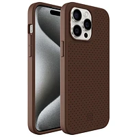 Incipio Cru Leather Fitted Hard Shell Case with MagSafe for iPhone 15 Pro Max - Brown - Only at Best Buy