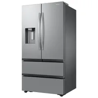 Samsung 36" 24.5 Cu. Ft. French Door SpaceMax Counter Depth Refrigerator w/ Water & Ice Dispenser (RF26CG7400SRAA) - Stainless