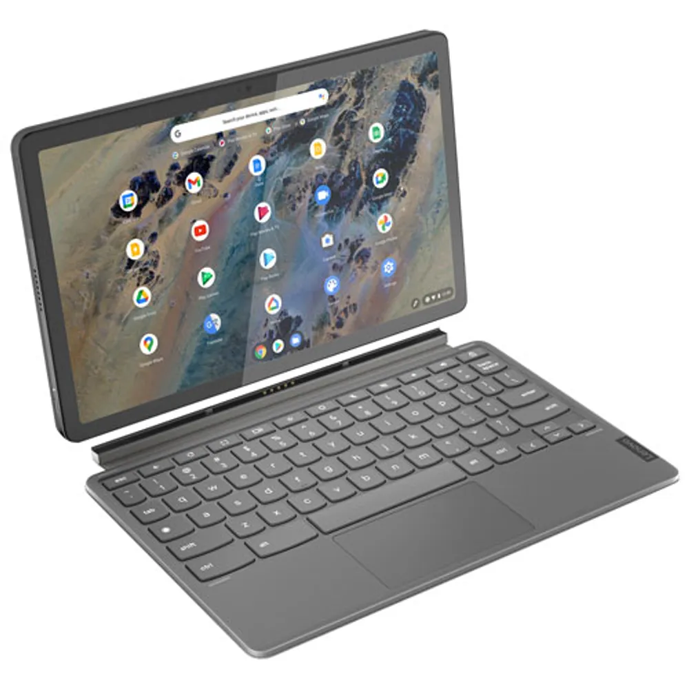 Lenovo IdeaPad Duet 3 128GB Chrome OS Tablet w/ Keyboard (SnapDragon 7c 8-Core) - Storm Grey - Only at Best Buy