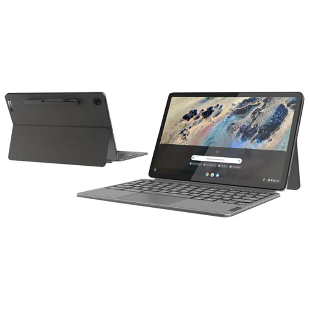 Lenovo IdeaPad Duet 3 128GB Chrome OS Tablet w/ Keyboard (SnapDragon 7c 8-Core) - Storm Grey - Only at Best Buy