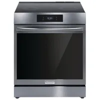 Frigidaire Gallery 30" 6.2 Cu. Ft. True Convection Induction Air Fry Range (GCFI306CBD) - Black Stainless Steel