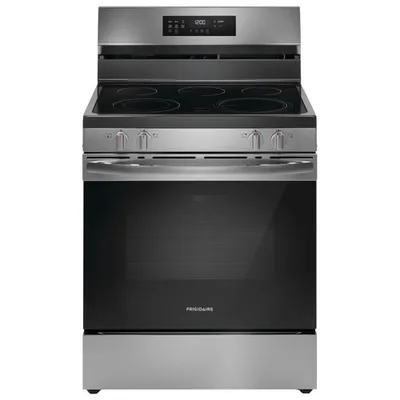 Cuisinière électrique autonome à 5 éléments avec ventilateur à convection et friture à l'air 5,3 pi³ 30 po de Frigidaire (FCRE308CAS) - Inox