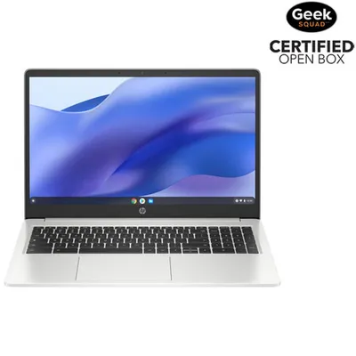 Open Box - HP 15.6" Chromebook - Mineral Silver (Intel Celeron N4500/128GB/8GB RAM/Chrome OS)