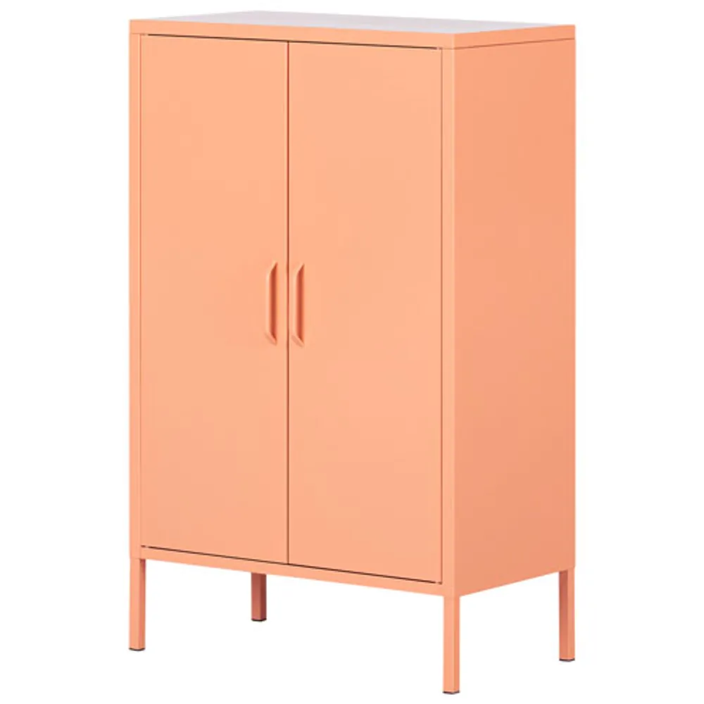 Armoire d'appoint en métal à 3 tablettes de 41,5 po Crea - Orange