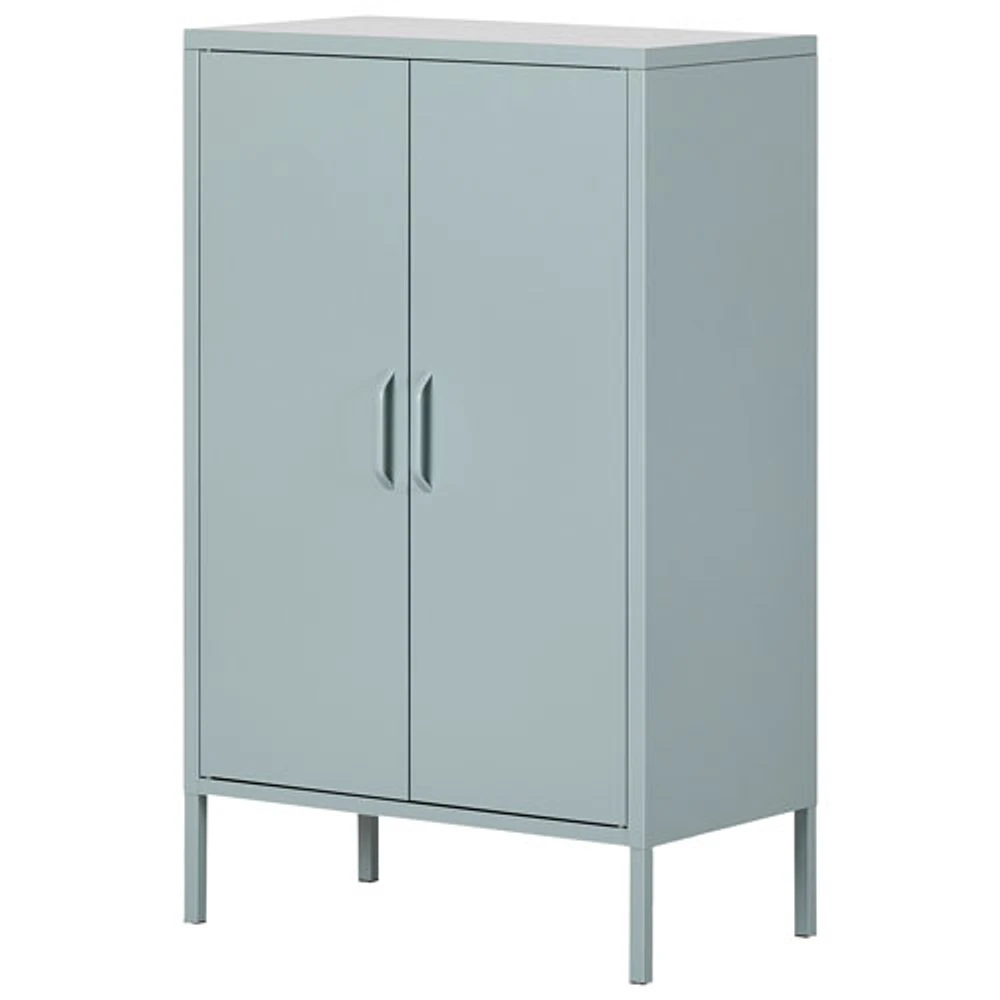 Crea 41.5" 3 - Shelf Metal Accent Cabinet - Blue