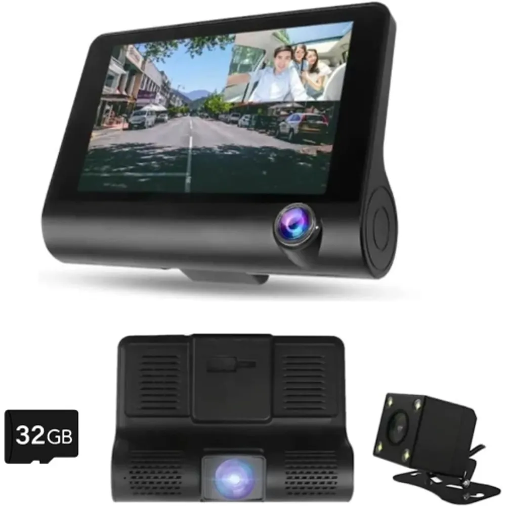 Dual Lens Car DVR Dash Cam Video Recorder G-Sensor 1080P Front and Inside  Camera 