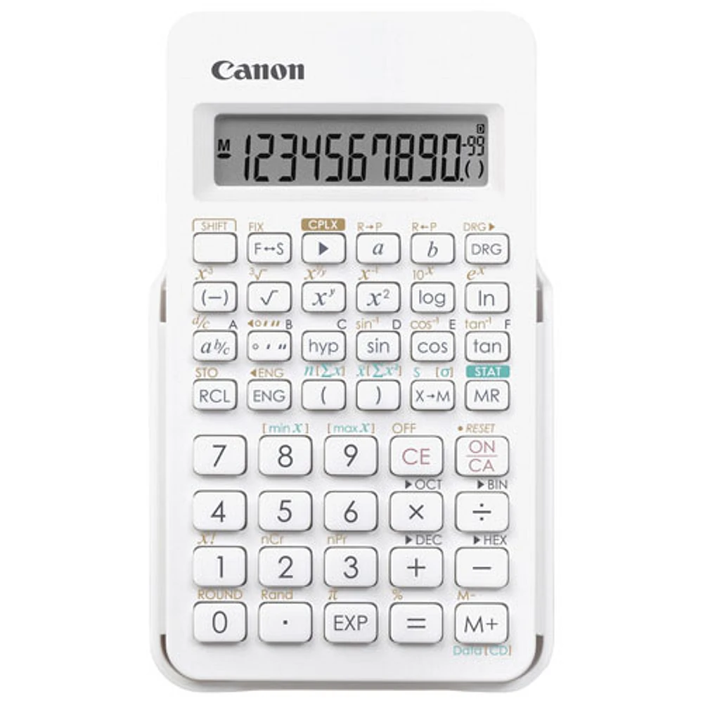 Calculatrice scientifique à 12 chiffres de Canon (F-605) - Blanc