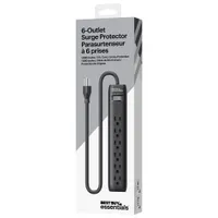 Best Buy Essentials 1080J 6-Outlet Surge Protector (BE-H206-C) - Only at Best Buy