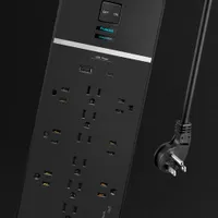 Rocketfish 12-Outlet Surge Protector with USB-A/USB-C Ports - Only at Best Buy