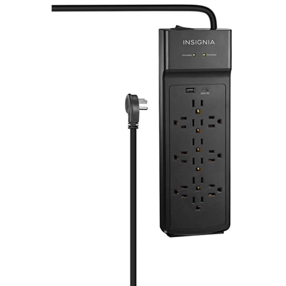 Insignia 12-Outlet Surge Protector with USB-A/USB-C Ports - Only at Best Buy