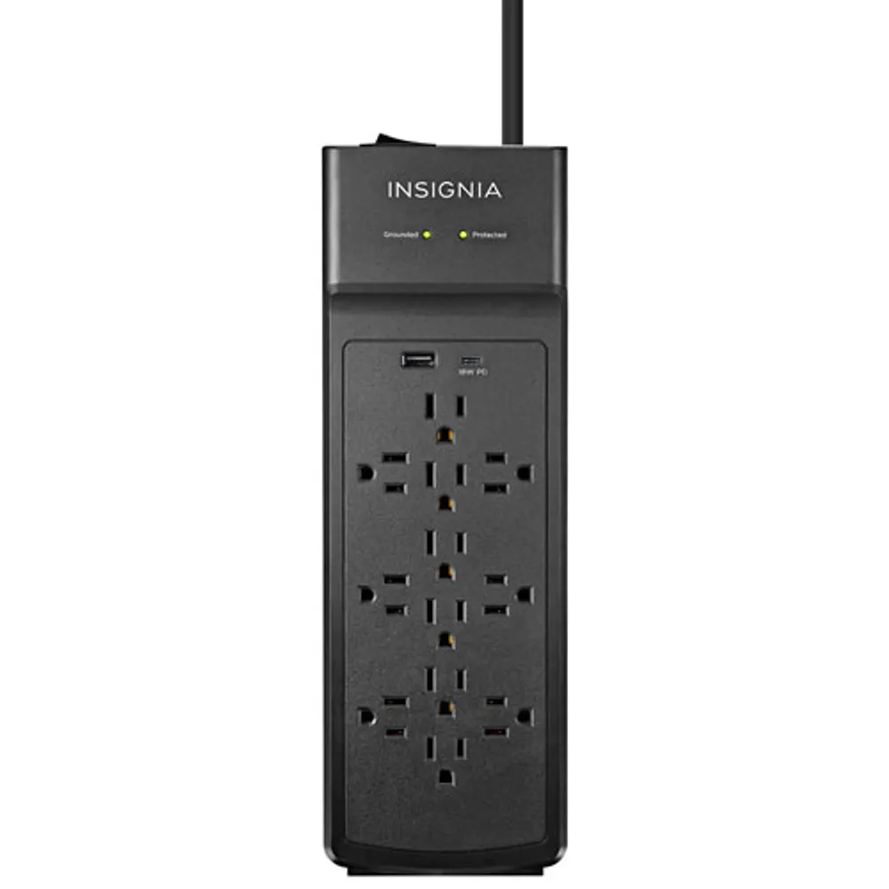 Insignia 12-Outlet Surge Protector with USB-A/USB-C Ports - Only at Best Buy