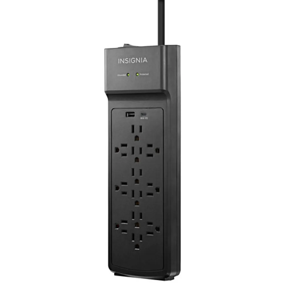 Insignia 12-Outlet Surge Protector with USB-A/USB-C Ports - Only at Best Buy