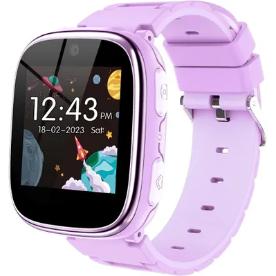 Smart Watch for Kids 4-12 Years Old with 1.54" Touch Screen, 15 Games, Flashlight, Video Music Player, Pedometer, 8 audiobook stories best for Birthday Gift