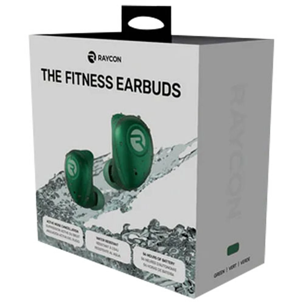Écouteurs boutons 100 % sans fil à suppression du bruit Fitness de Raycon - Vert
