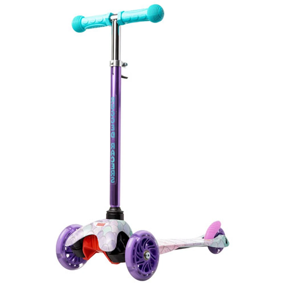 Rugged Racers Mini 3-Wheeled Kick Scooter with LED Lights - Mermaid