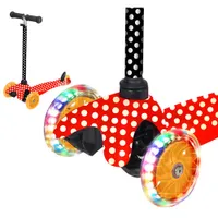 Rugged Racers Deluxe Mini 3-Wheeled Kick Scooter with LED Lights - Polka Dot