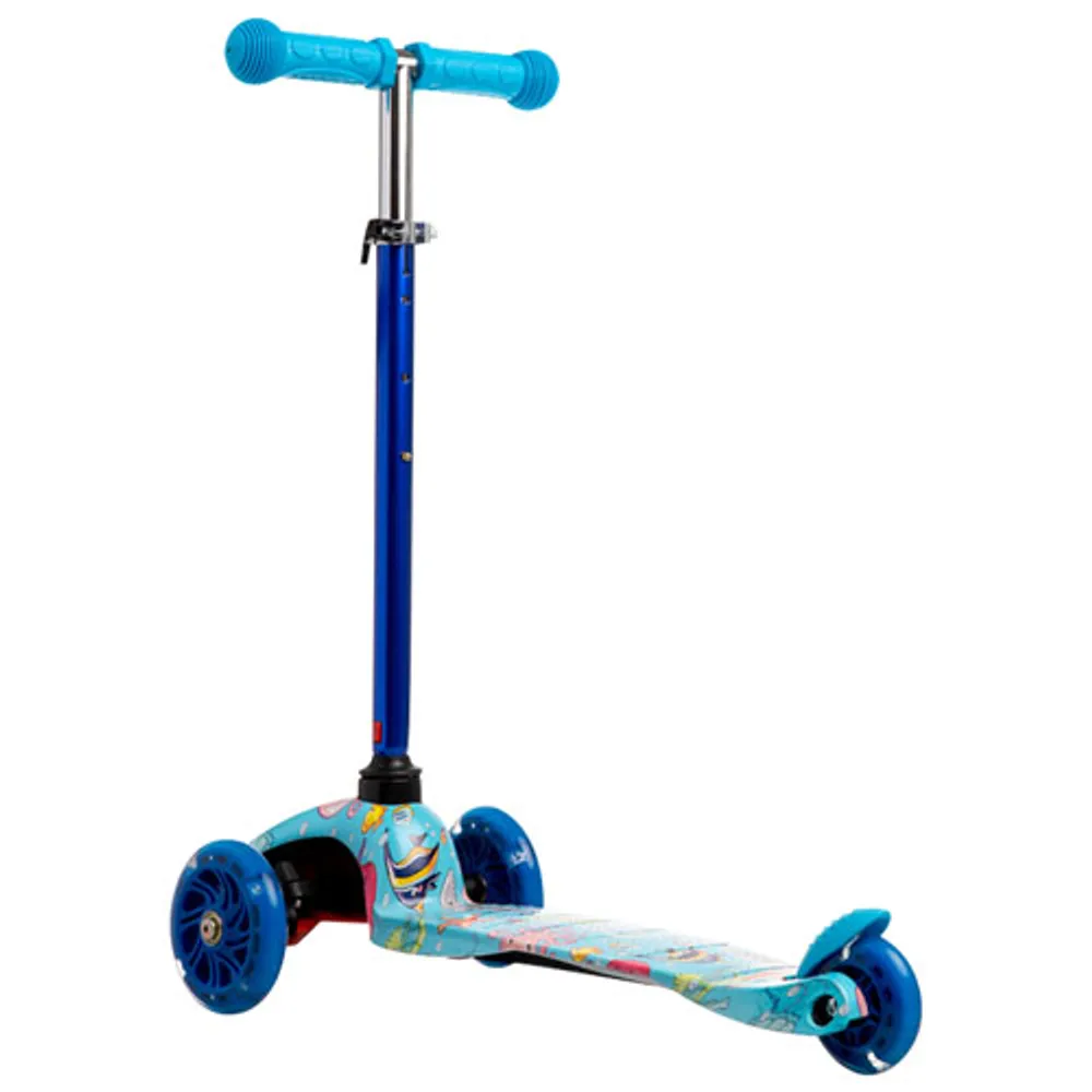 Rugged Racers Deluxe Mini 3-Wheeled Foldable Kick Scooter - Sea World